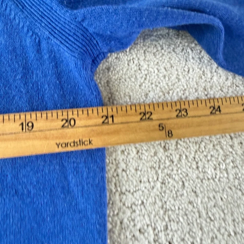 Banana Republic Sweater Mens‎ M Blue Cotton Cashmere Mock Neck Button Pullover